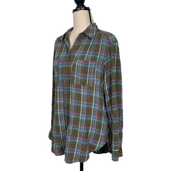 Anthropologie Pilcro Plaid Button Front Top Size Small - Picture 5 of 11